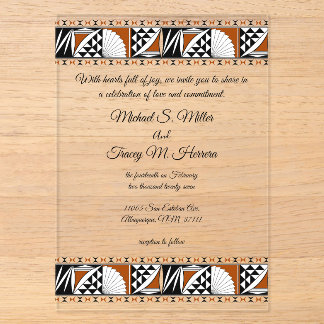 Invitations En Acrylique Southwest Sunrise