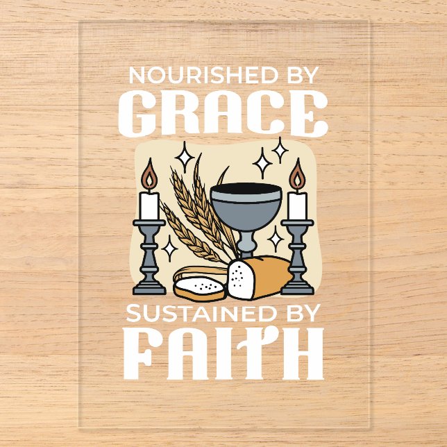 Invitations En Acrylique Spiritual Faith and Grace – Uplifting Christian (Recto)