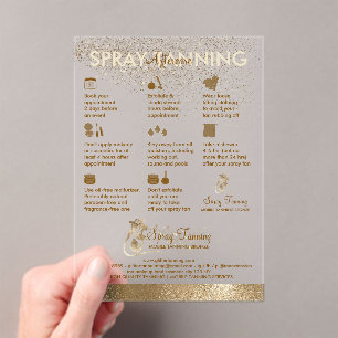 Invitations En Acrylique Spray bronze bronze bronze transparent