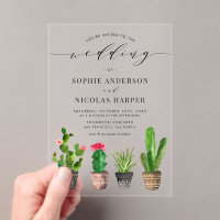 Succulents pointillés et Mariage de saumons cactus