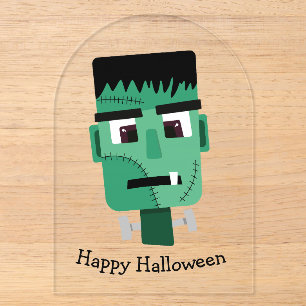 Invitations En Acrylique Tête de monstre de Frankenstein