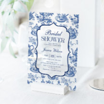 Thé de mariage bleu blanc chinoiserie