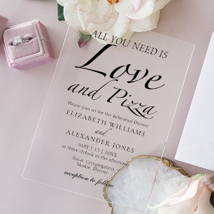 Invitations En Acrylique Tout ce dont vous avez besoin est Love Script Rehe