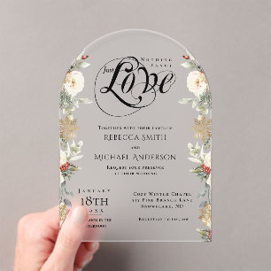 Invitations En Acrylique Tout simplement une élégante arche florale pour un