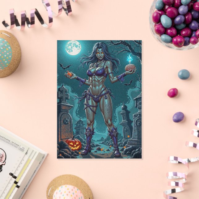 Invitations En Acrylique Traite d'Halloween ou ami Zombie w Cerveau (Insitu (Célébration))