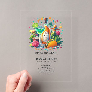 Invitations En Acrylique Transparent mexicaine Fiesta Taco 'Bout a Shoot
