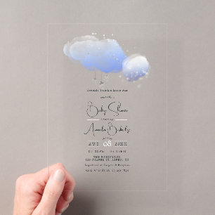 Invitations En Acrylique Twinkle Twinkle Little Star Baby Shower