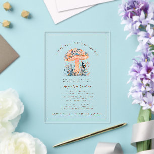 Invitations En Acrylique Un Petit Amusant Champagne Baby shower d'automne
