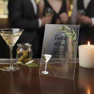 Invitations En Acrylique Un Petit Peu De Fun Martini Soirée