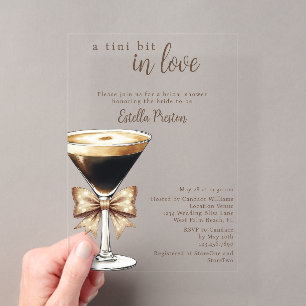 Invitations En Acrylique Un tout petit peu amoureux : Martini espresso pour