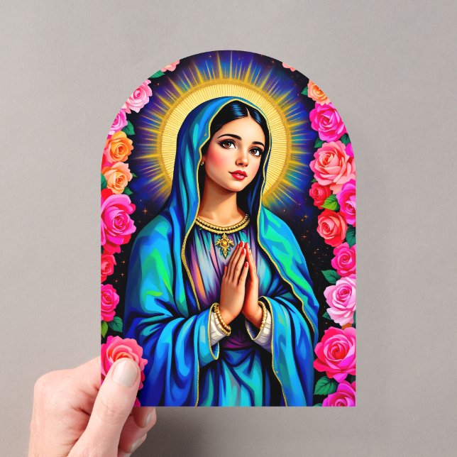 Invitations En Acrylique Vierge Marie comme Notre-Dame de Guadalupe Baptême (In situ (ordinateur de poche))