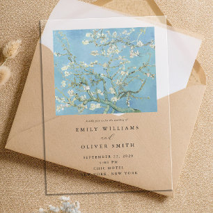 Invitations En Acrylique Vincent Van Gogh Floraison d'Amandier Mariage Flor