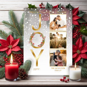 Invitations En Acrylique Vous souhaitant Paix Amour et Joie 3 Photo Noël