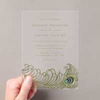 Whimsical Peacock Feather Vintage Wedding