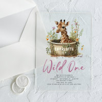 Wild One mignonne Giraffe 1er anniversaire Boho an