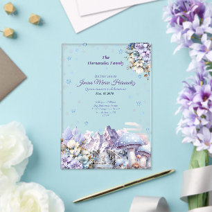 Invitations En Acrylique Winter Wonderland Fairytale Quinceañera