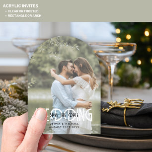 Invitations En Acrylique Zazzle Épingle de Mariage en Acrylique Épais Photo