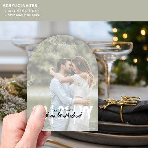 Invitations En Acrylique Zazzle Épingle de Mariage en Acrylique Épais Photo