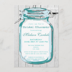 Invitations en bois de Fête de la mariée de maçon