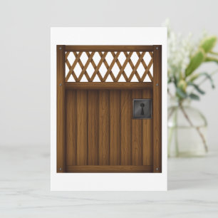 Invitations en bois de porte Brown bois