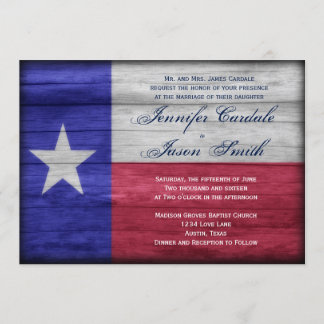 Invitations en bois rustiques de mariage de