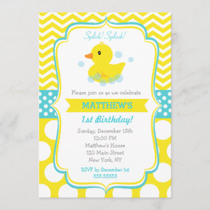 Invitations en caoutchouc de fête d'anniversaire
