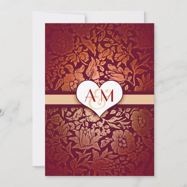 invitations en damas rouge pour les 50 ans de mari (Devant)