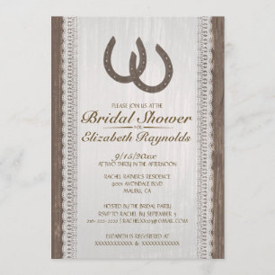 Invitations en fer à cheval occidentales de Fête