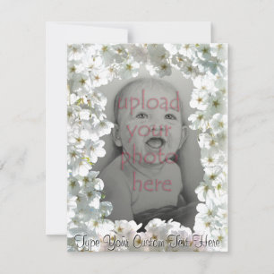 Invitations en fleurs blanches Cartes RSVP personn