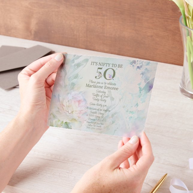 Invitations En Vélin 50e anniversaire (Ordinateur de poche)