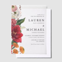 Amaryllis rouge et Mariage floral d'automne