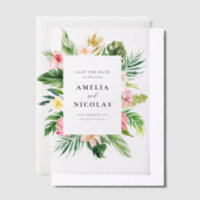 Aquarelle Tropical Botanical Frame Enregistrer la 