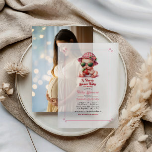 Invitations En Vélin Berry Sweet Baby shower