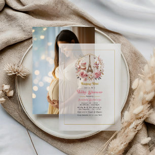 Invitations En Vélin Bonjour Bébé Fête Prénatale Bébé Chic Parisien