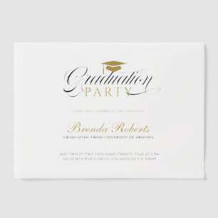 Invitations En Vélin Calligraphie noire sur mesure avec photo