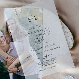 Invitations En Vélin Calligraphie romantique Simple classique moderne M