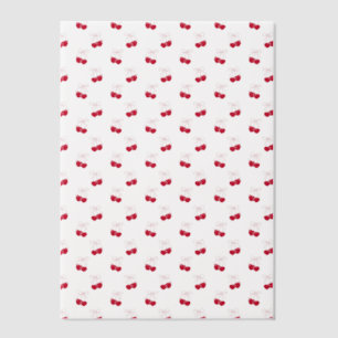 Invitations En Vélin Cerise sur le dessus Pink Bow Red Baby Girl Douche
