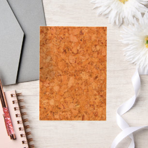 Invitations En Vélin Chunky naturel Cork Wood Grain Look