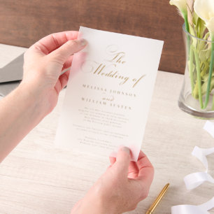 Invitations En Vélin Découper Moderne Elegant Mariage de typographie or