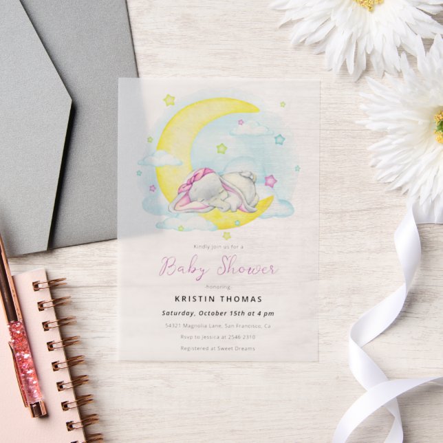 Invitations En Vélin Douce Fête Prénatale Bébé (Mariage)
