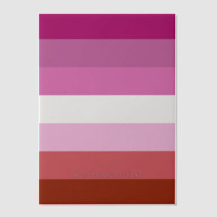 Invitations En Vélin Drapeau de fierté lesbienne de SlipperyJoe's fémin