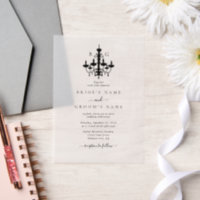 Élégant lustre noir blanc Mariage