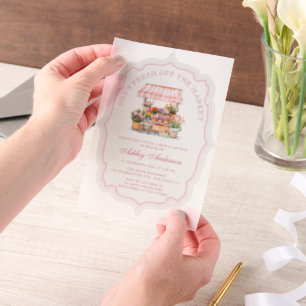 Invitations En Vélin Elle est Florale Fraîche sur le Marché