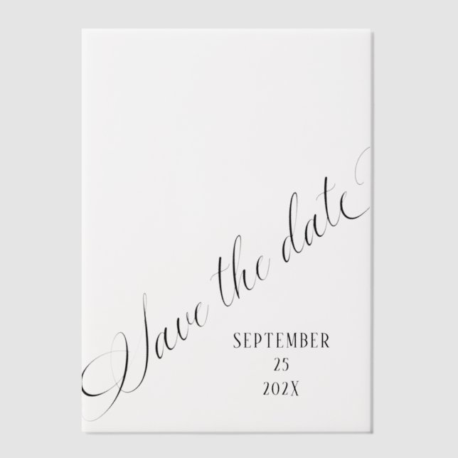 Invitations En Vélin Enregistrer la superposition de calligraphie de da (Recto)