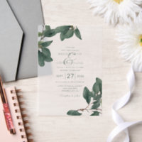 Eucalyptus Vert clair Mariage transparent