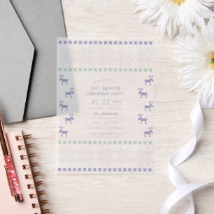 Invitations En Vélin Fée de givre Sweater Laid de Noël