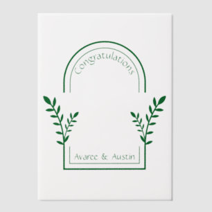 Invitations En Vélin Félicitations Arch de mariée et de mariée