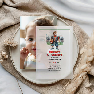 Invitations En Vélin Fête du premier anniversaire de Football First Yea