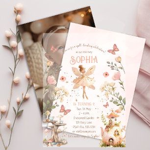 Invitations En Vélin Fille Fée de Forêt Enchantée Anniversaire