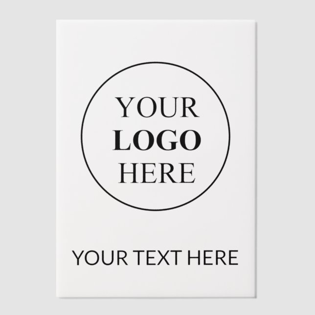 Invitations En Vélin Logo promotionnel personnalisé - Pas de commande m (Recto)